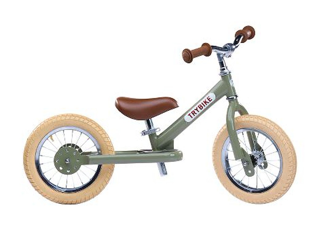 Balance   Løbecykel 2 Hjul Vintage Grøn fra Trybike