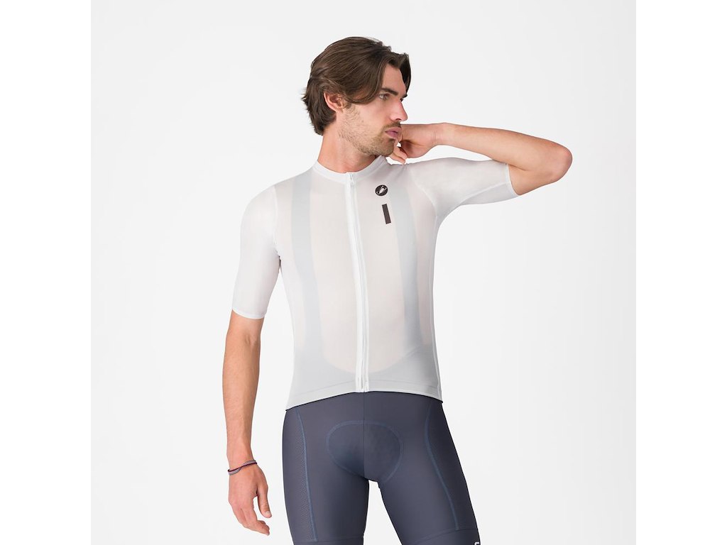 Drittone Logo Jersey   Cykeltrøje   Korte ærmer   Herre   Hvid Sort   L fra Castelli