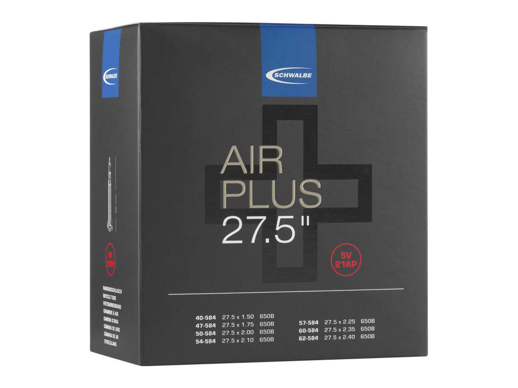 Air Plus   Slange 27,5 X1,50 2,40 Med 40mm Lang Racerventil Sv21ap fra Schwalbe