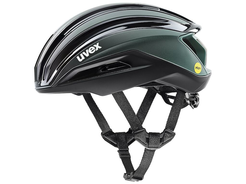 Surge Aero Mips Cykelhjelm Road   Black Sage Green Matt   Str. 53 56 Cm fra Uvex