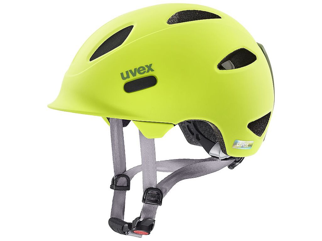 Oyo Cykelhjelm Kids   Neon Yellow Moss Green   Str. 50 54 Cm fra Uvex