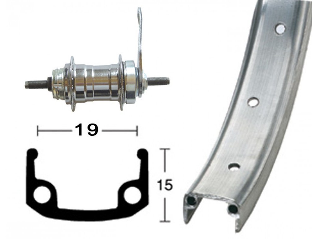Baghjul 1 Gear 18 Tommer fra 194