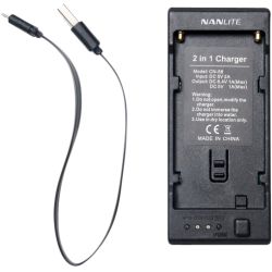 Cn 58 2 1 Charger For Np Style Battery   Led Lys fra Nanlite
