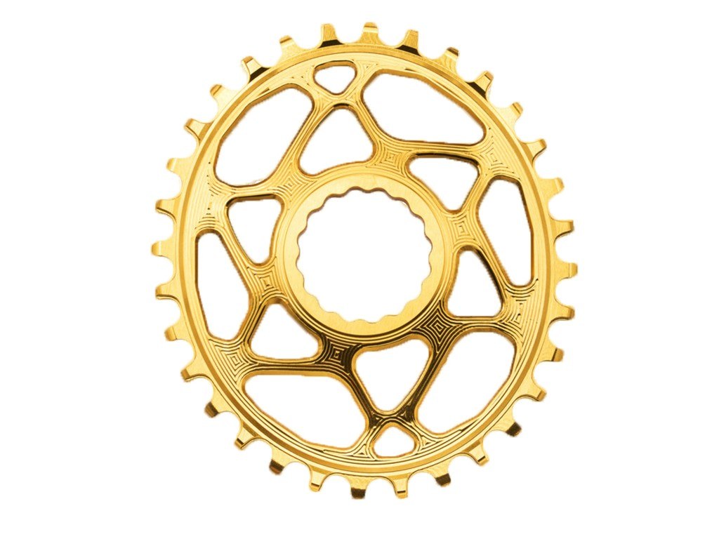 Absolute Black Raceface Oval Klinge 30t Guld fra Absoluteblack