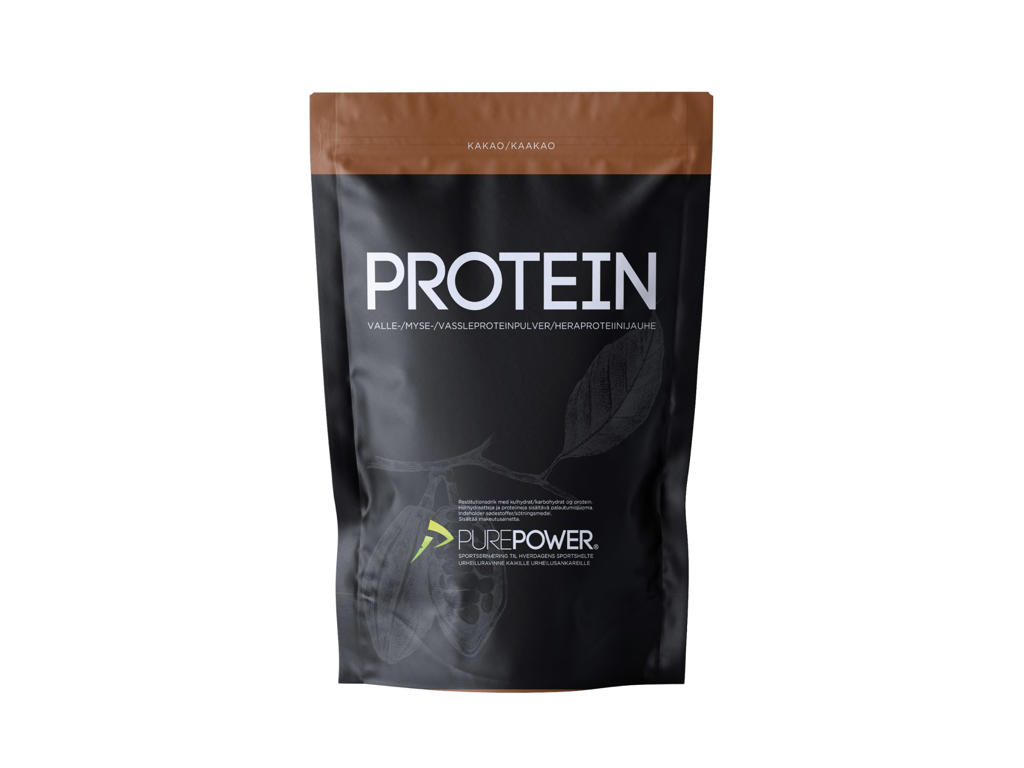 Proteinpulver  Valleproteindrik   Kakao 1 Kg fra Purepower