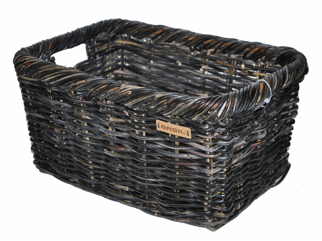 Noir L   Cykelkurv I Flet   Til For Og Bag   Sort fra Basil