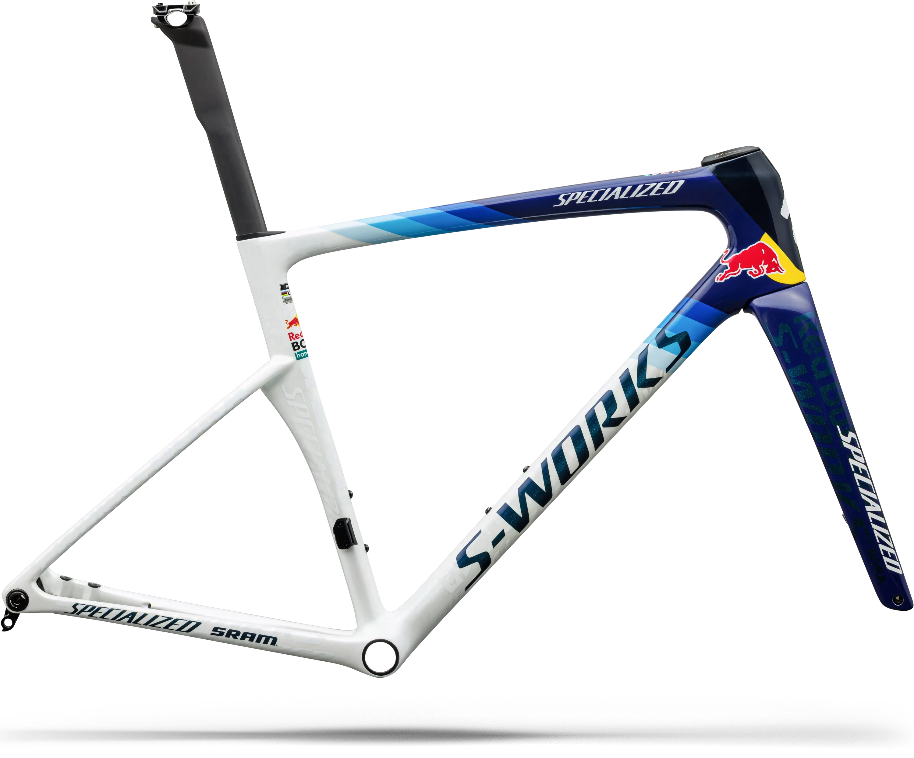 S Works Tarmac Sl9 Team Replica Frameset Red Bull   Bora   Hansgrohe 2027   Gloss Metallic White Silver fra Specialized