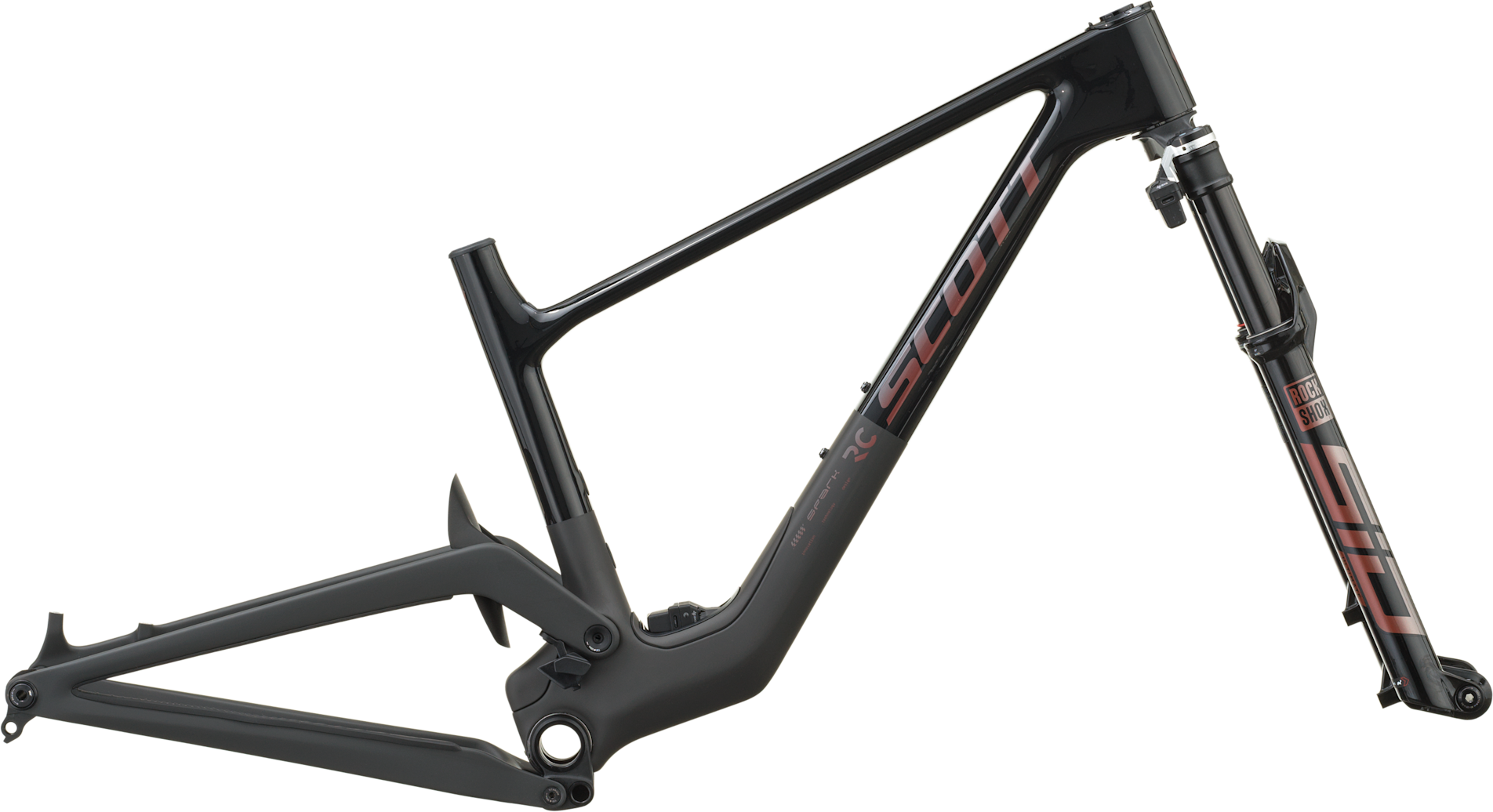 Frame+fork Spark Rc Sl 2027   Piano Black fra Scott