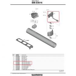 Upper Case Assy 300mm Bm E8016   Cykelreservedele fra Shimano