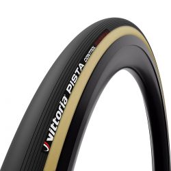 Dæk Pista Control Brun Sort 23x28 Tubular G2   Cykeldæk fra Vittoria