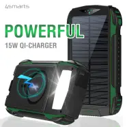 Solar Power Bank Rugged Titanpack Ultimag 20000mah Green fra 4smarts