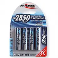 Aa   R06 Mignon 2850 Mah   4 Stk. Genopladelige Batterier fra Ansmann