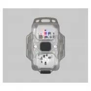 Crystal Wrb Blue   White Light & Red Blue Beacon   150 Lm, 30 Lm & 17 Lm   Headband   Silicone Installation Rings   Built In Li Pol Battery   Pandelampe fra Armytek