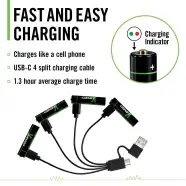 1,5v Aaa Usb C Genopladelige Batterier (inkl. Ladekabel)   4 Stk.   Batteri fra Coast