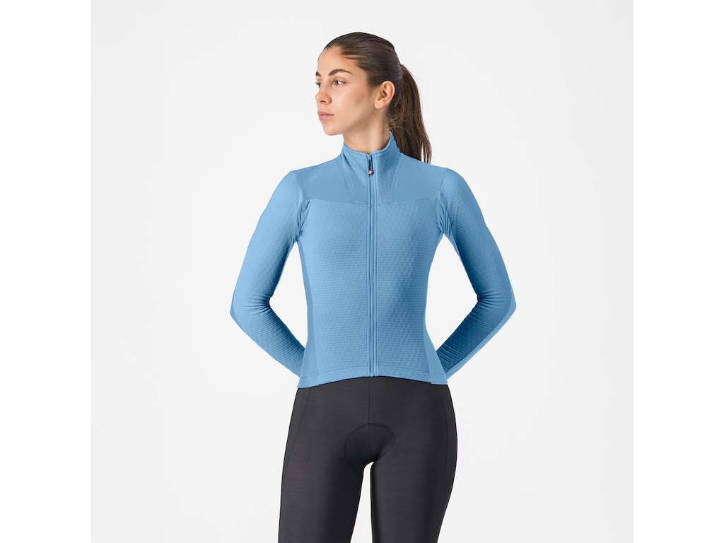 Sfida 3 Jersey   Cykeltrøje   Lange ærmer   Dame   Metallic Blue   Str. M fra Castelli