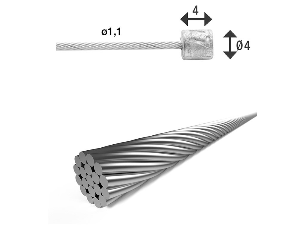Gearwire Til Long John Og Ladcykler 4000 Mm fra Xlc