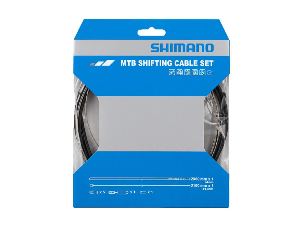 Gearkabelsæt Til Mtb Eller Trekking   2000mm Lang   Type Ot Sp41   Sort fra Shimano