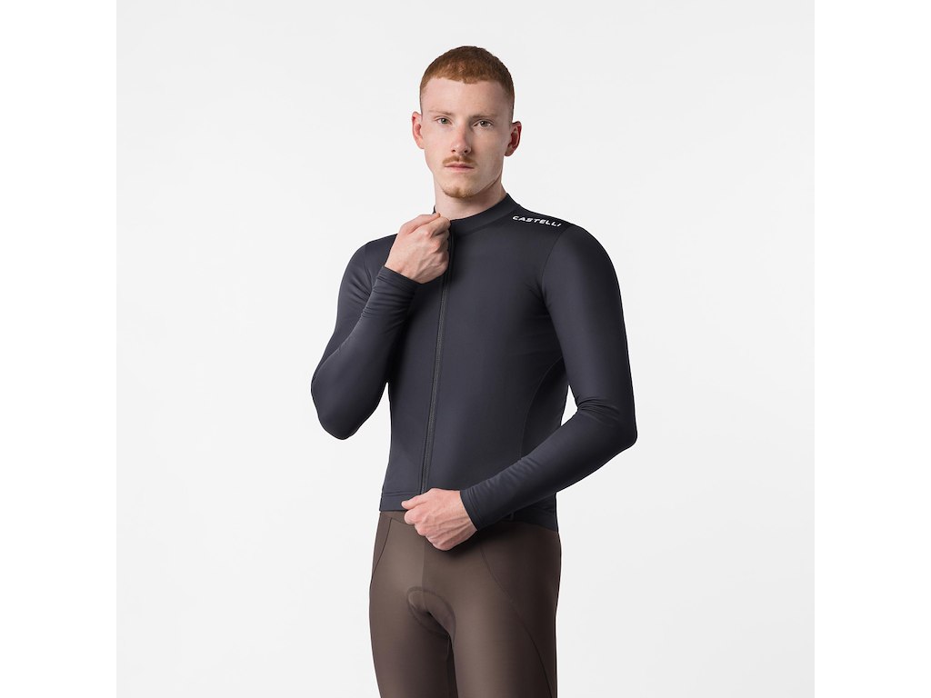 Espresso Thermal 2 Jersey   Cykeltrøje   Lange ærmer   Herre   Sort Hvid   Str. 2xl fra Castelli