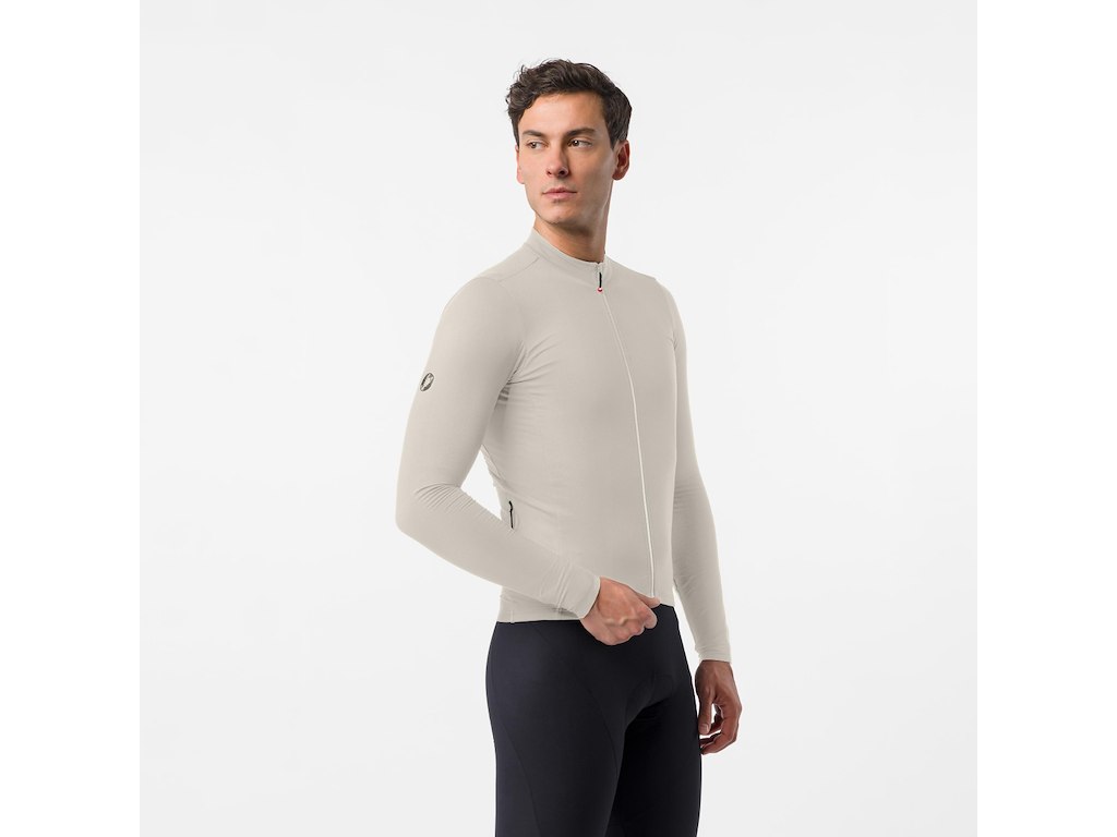 Thermowoven Ls Jersey   Cykeltrøje   Lange ærmer   Herre   Silver Moon   Str. L fra Castelli