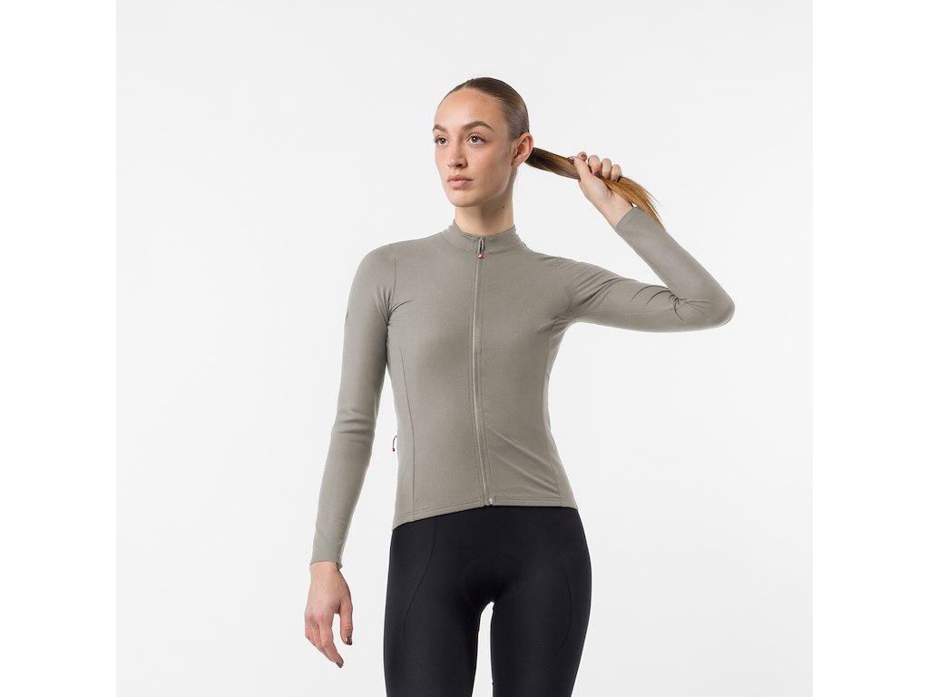 Thermowoven Womens Ls Jersey   Cykeltrøje   Korte ærmer   Dame   Silver Moon   Str. M fra Castelli