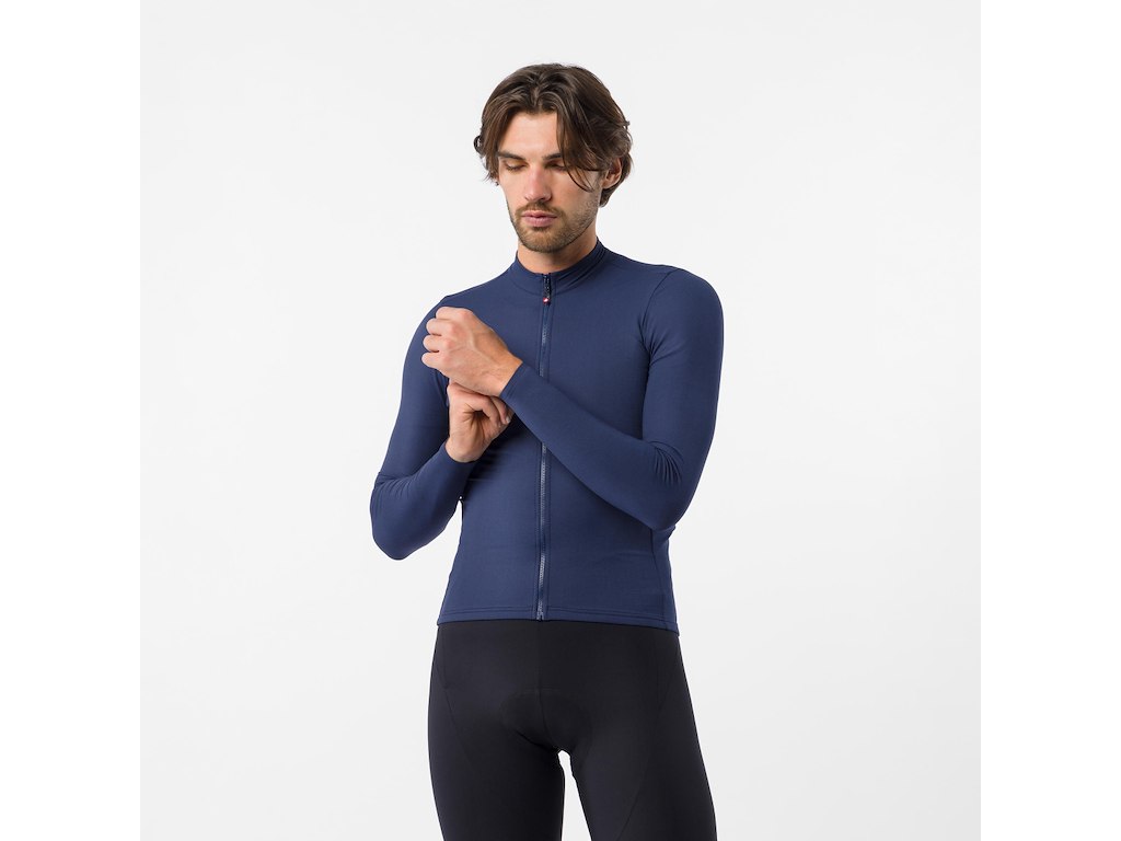 Thermowoven Ls Jersey   Cykeltrøje   Lange ærmer   Herre   Belgian Blue   Str. L fra Castelli