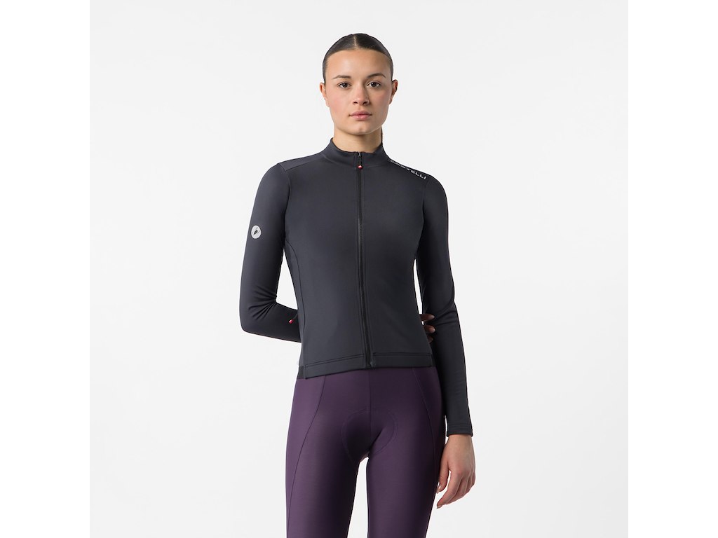 Espresso Thermal 2 Womens Jersey   Cykeltrøje   Lange ærmer   Dame   Sort Hvid   Str. Xl fra Castelli