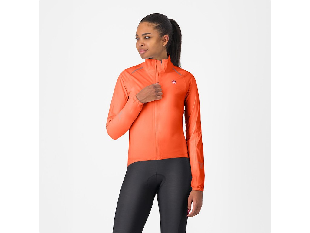 Emergency 3 Womens Rain Jacket   Dame   Briliant Orange   Str. M fra Castelli