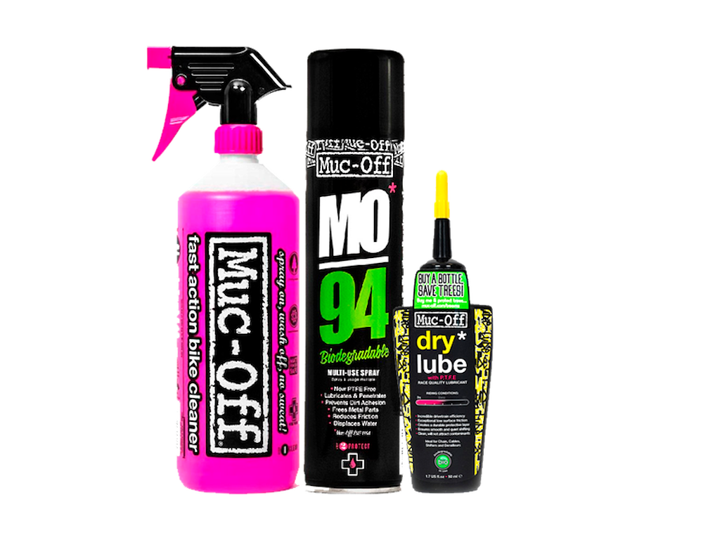 Muc Off Wash, Protect And Dry Lube Kit fra Muc-off