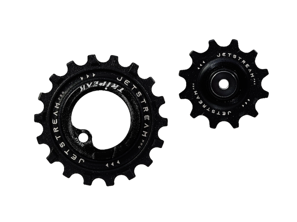 Oversized Pulleyhjul Jetstream Pro Keramiske Lejer Shimano 91xx 12t 18t Sort fra Tripeak
