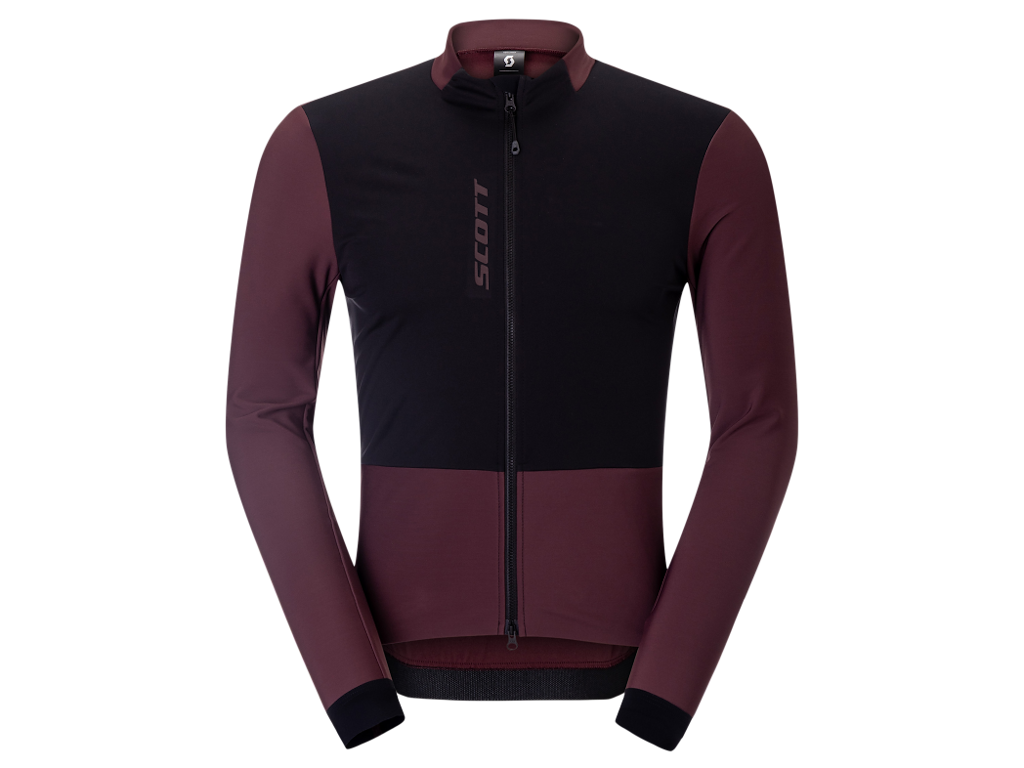 Pro Warm Wind Breaker   Cykeltrøje   Lange ærmer   Herre   Cocoa Red Sort   Str. S fra Scott
