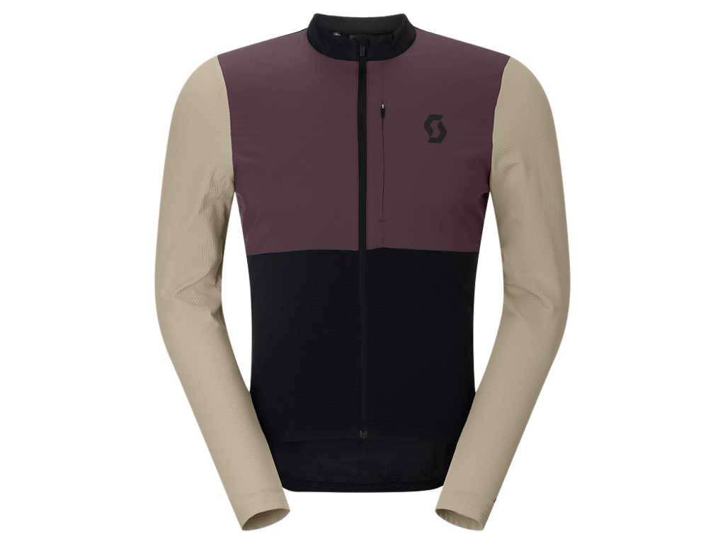 Endurance Warm   Cykeltrøje   Lange ærmer   Herre   Sort Cocoa Red   Str. M fra Scott