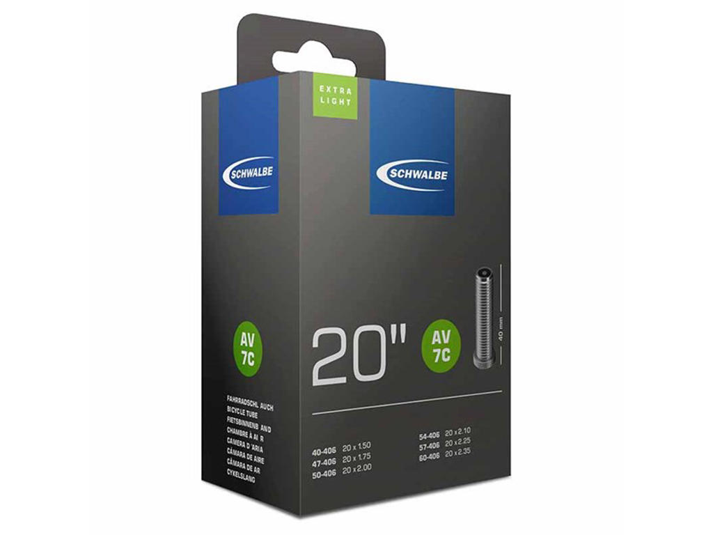 Slange 20 X 1,50 2,50 X Light Med 40mm Lang Autoventil Av7c fra Schwalbe