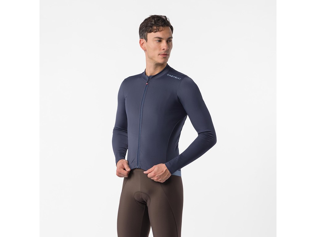 Espresso Thermal 2 Jersey   Cykeltrøje   Lange ærmer   Herre   Twilight Blue   Str. Xs fra Castelli