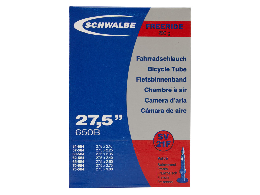 Slange 27,5x2,10 3,00 Med Racer Ventil Sv21f fra Schwalbe