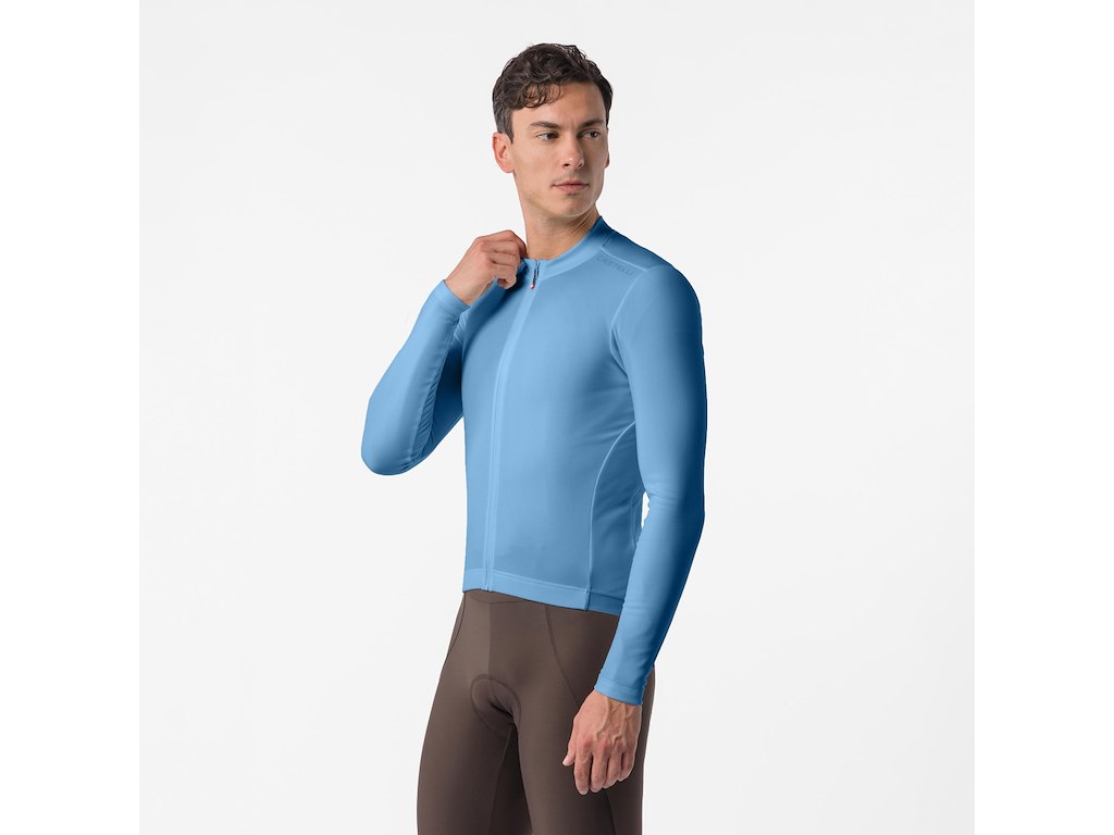 Espresso Thermal 2 Jersey   Cykeltrøje   Lange ærmer   Herre   Metallic Blue   Str. Xl fra Castelli