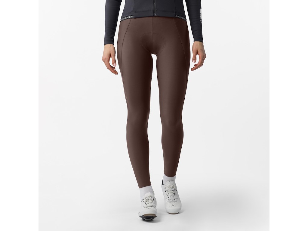 Espresso 2 Womens Dt Bibtights   Cykelbukser M Pude   Dame   Chestnut   Str. M fra Castelli