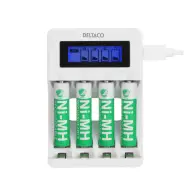 Ultimate Ni Mh Usb Charger With 4 X Aaa Batteries   Oplader fra Deltaco