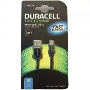 Sort Micro Usb Kabel   1 Meter fra Duracell