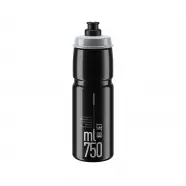 Flaske Jet Black, Grey Logo 750ml   Drikkeflaske fra Elite