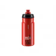 Flaske Jet Red, Grey Logo 550ml   Drikkeflaske fra Elite