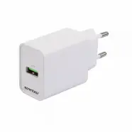 Wall Charger 18 W Fast Charging, Usb A, White   Oplader fra Essentials