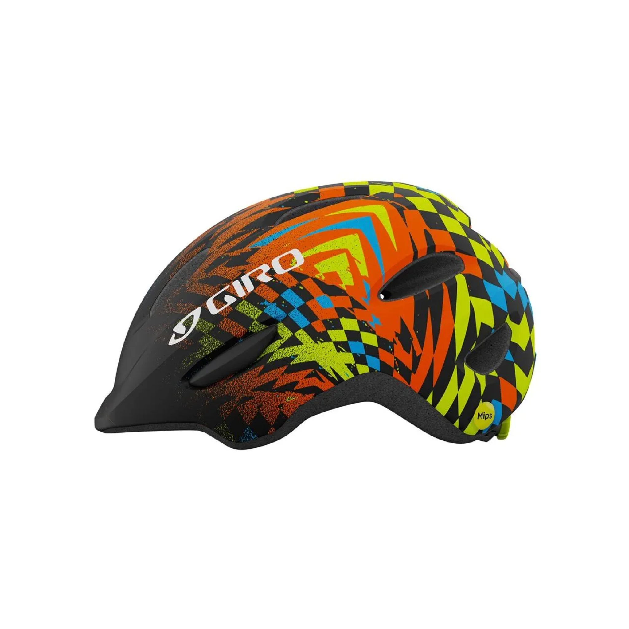 Scamp Mips Sort Check Fade Xs (45 49 Cm)   Børnecykelhjelm   Xs   45 49 Cm fra Giro