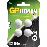 Lighting   Cr2016 Lithium Coin, 4 Pack (b)   Batteri fra Gp