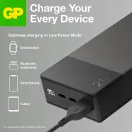 Powerbank M2+ 20000mah Grå   Powerbank fra Gp