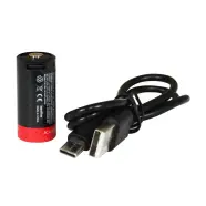 Jc123r   Cr123 Rechargeable 3.7v Li Ion Battery 820mah Incl. Usb C Charging Cable   Batteri fra Japcell