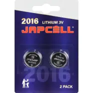 Lithium Cr2016 Batteries   2 Pcs. Pack   Batteri fra Japcell