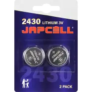 Lithium Cr2430 Batteries   2 Pcs. Pack   Batteri fra Japcell