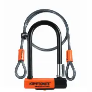 U Lock Evo Mini7 120cm Kabe Vf Bøjlelås 8.3x17.8cm Med Kabel   Cykellås fra Kryptonite