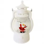 Lille Hvid Led Lanterne   Julemand (white A)   Lanterne fra Muto