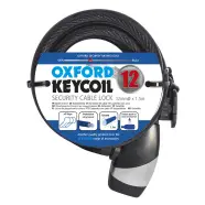 Oxford Kabellås Keycoil 12x1500mm   Cykellås fra Oxc